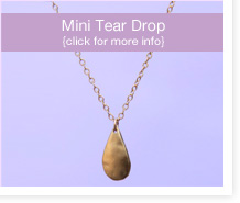 mini tear drop necklace